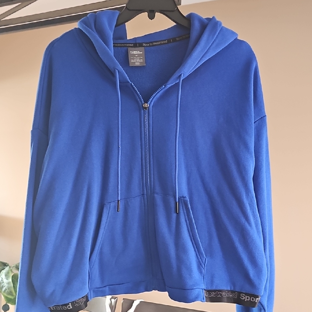 Sports Illustrated 2X Blue Zip-Up Hoodie